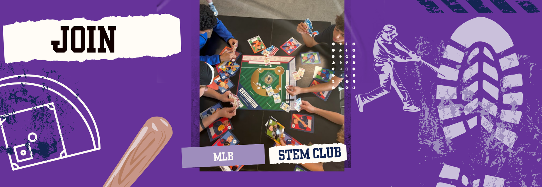 Students playing the MLB Players STEM League board game in a classroom.