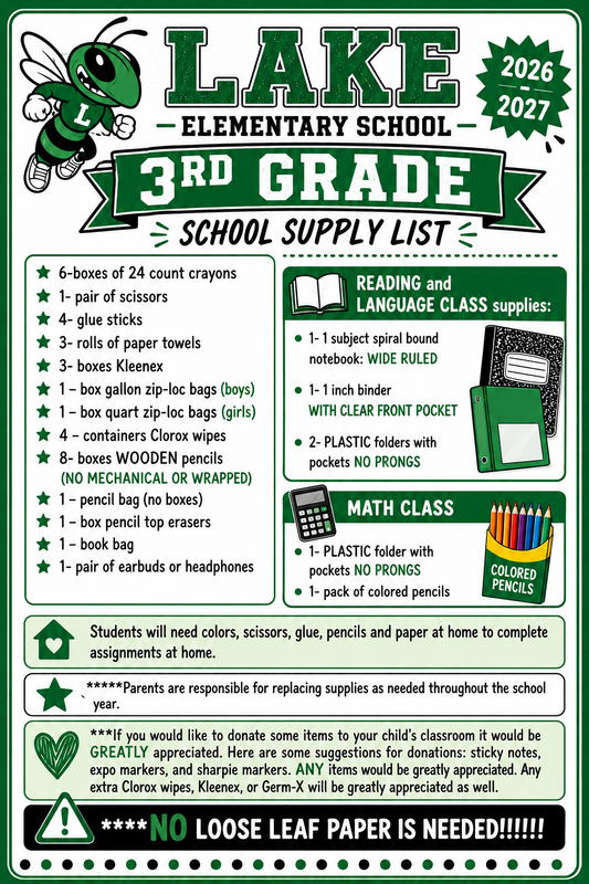 3rd Grade List
