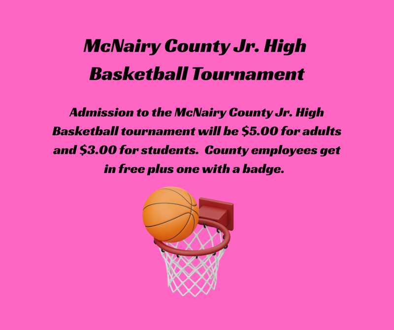 MCS Jr. High Basketball Tournament Admission
