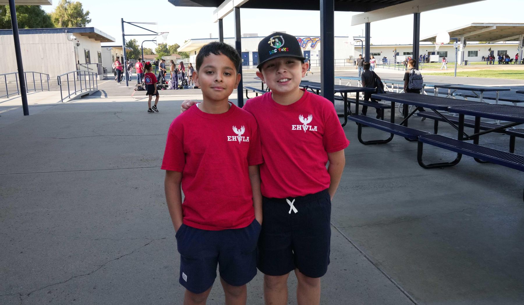 two Hyatt World Language Academy students