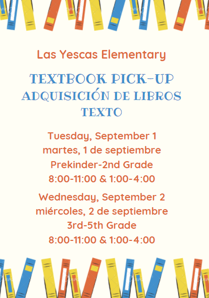 text book pick up flier