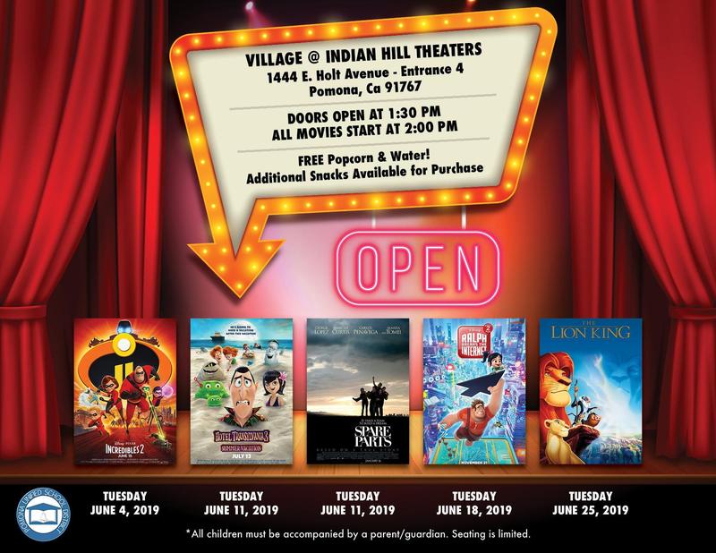 FREE Popcorn & Water! Doors open at 1:30 PM #Proud2bePUSD