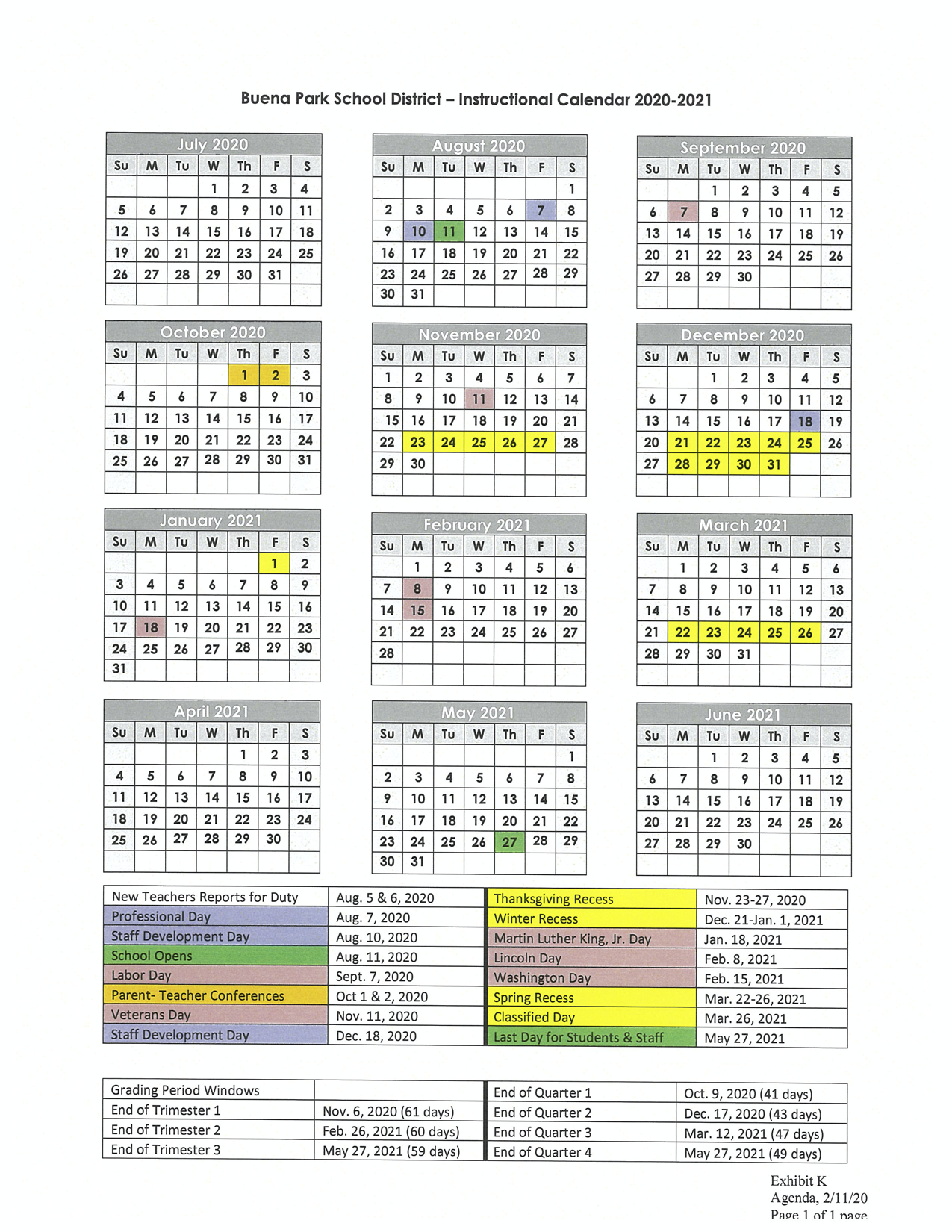 2020 21 Calendar About Us Beatty Middle School
