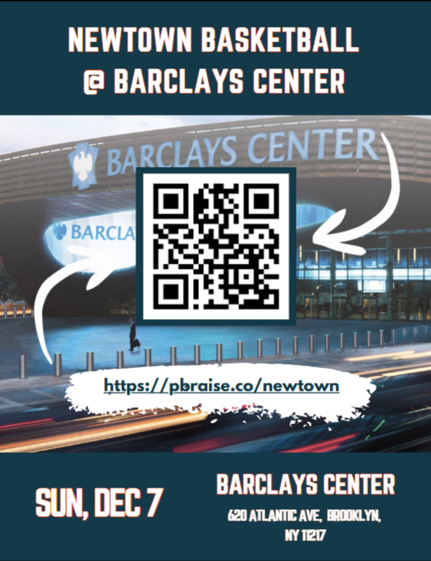 Newtown Basketball @ Barclays Center. Sun, Dec. 7. https://pbraise.co/newtown Barclays Center 620 Atlantic Ave. Brooklyn, NY 11217