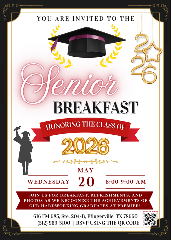 Senior Breakfast Invitation for the Class of 2026