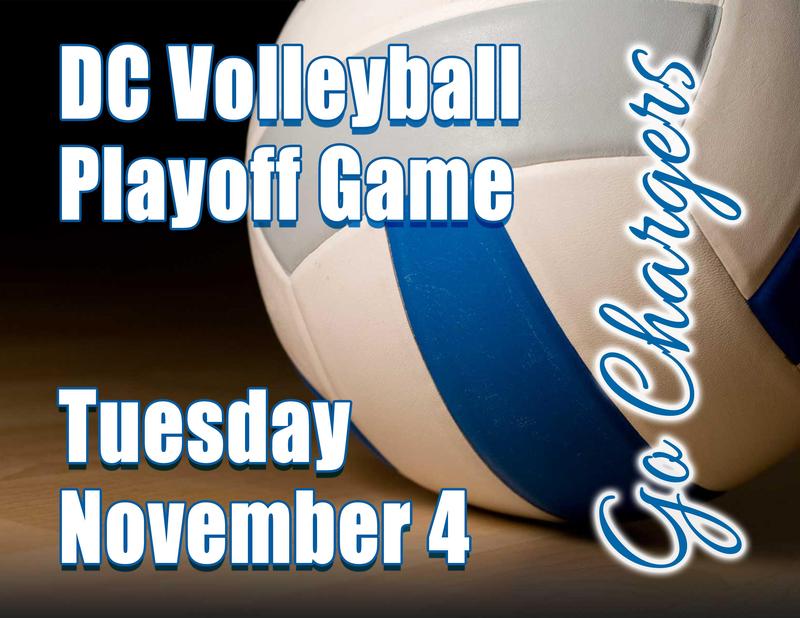 DC Volleyball Playoff Game  - Tuesday, Nov. 4 Featured Photo