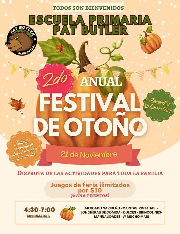 Festival de Otoño el 21 de noviembre a las 4:30 PM