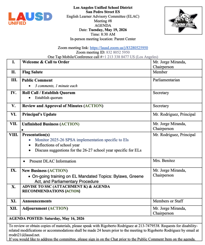 Agenda