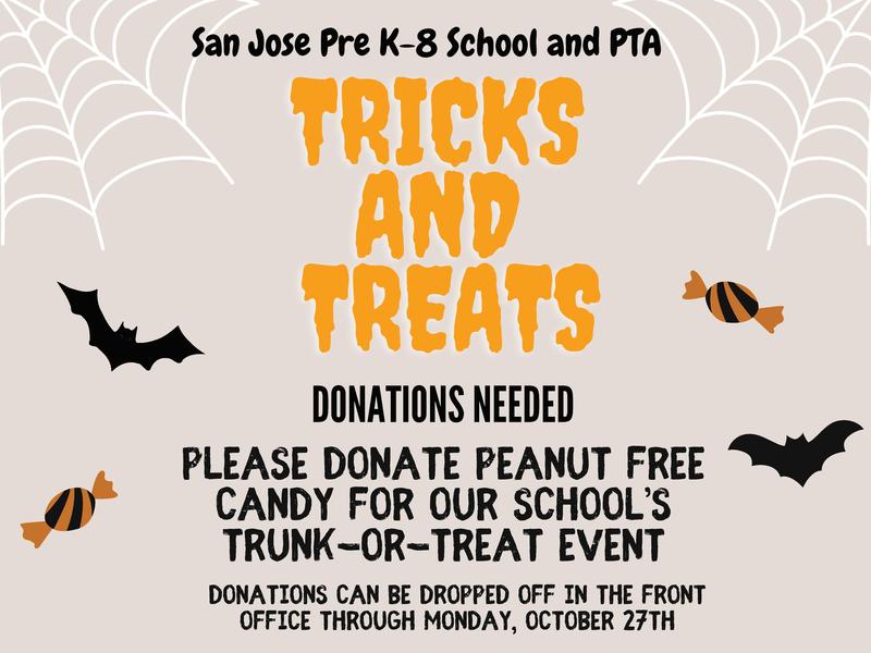 San Jose Tricks and Treats - Donation needed - image for web