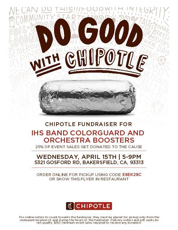 Band fundraiser at Chipotle