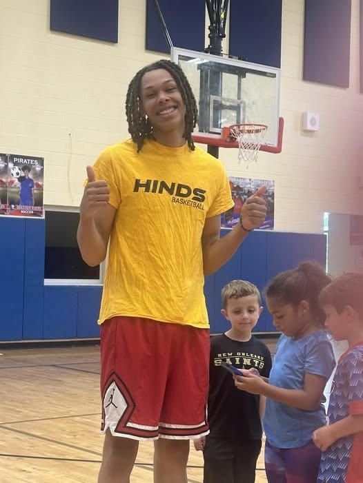 Our very own Kyran Laneaux ! Coach K (Kyran ) loves the kids ! He’s leading his team to a victory this camp !