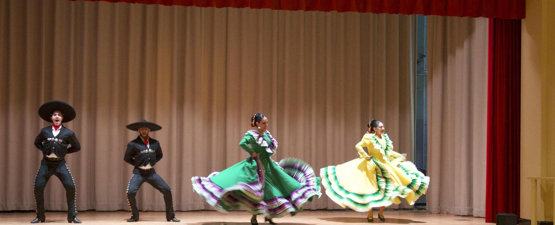 4 people dancing in full custom