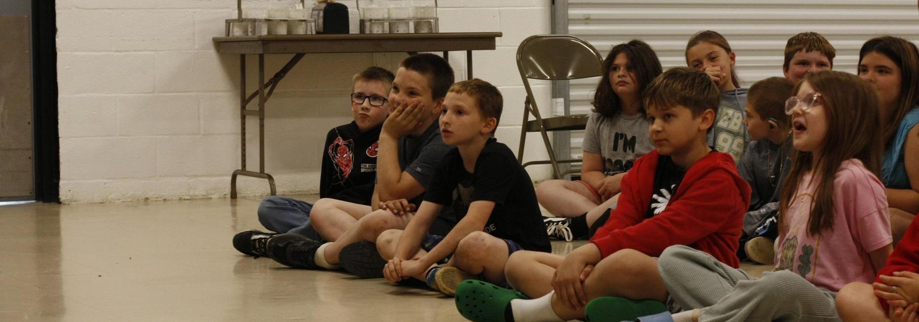 Students at an assembly