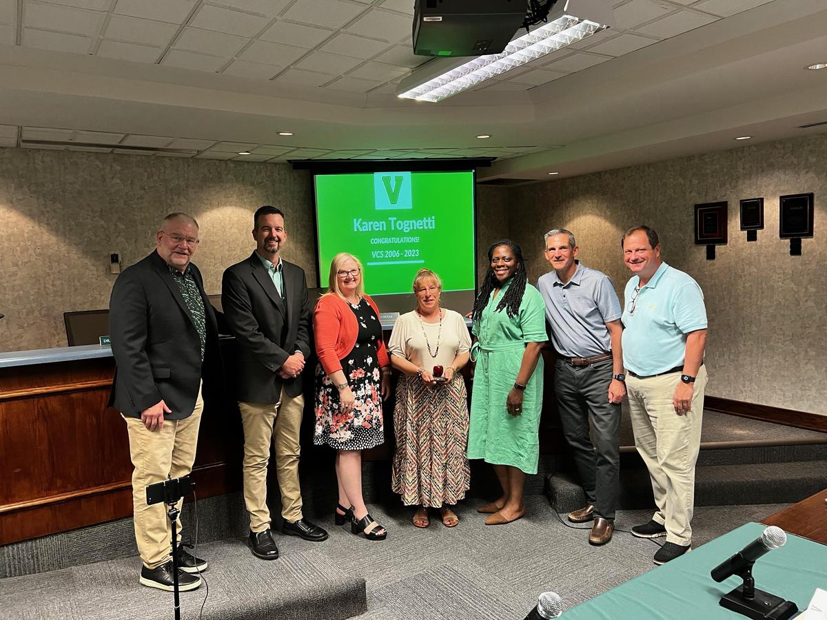 Retirees Honored at May VCS Board Meeting Valparaiso Community Schools