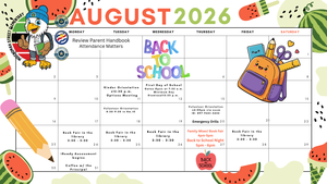 August parent calendar