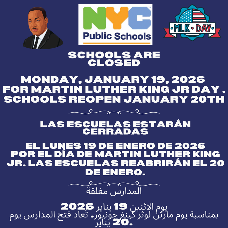 flyer for school closed on MLK day