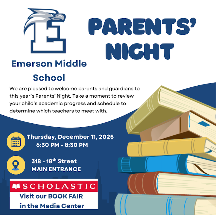 Emerson Middle School Parent's Night Notice