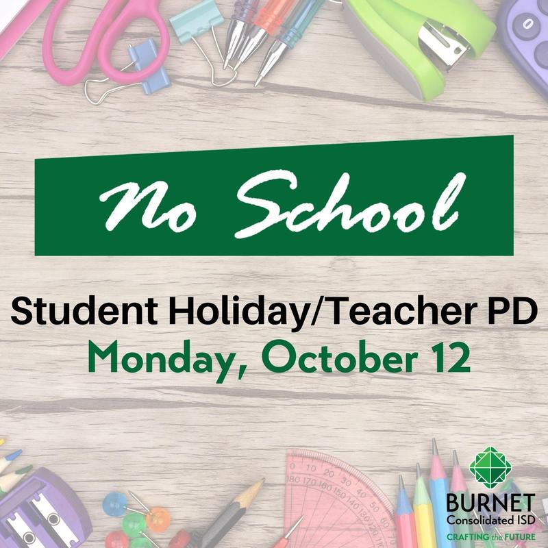 Monday, 10/12/26 - No School for Students/Staff PD Day Featured Photo