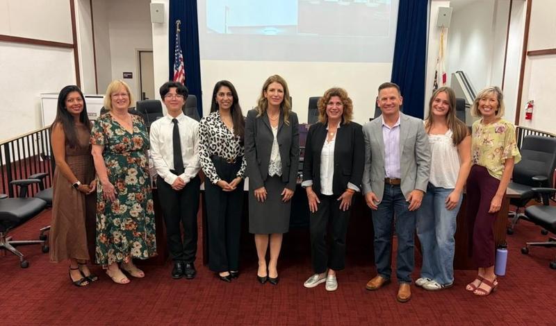 Board of Education Highlight Photo with Palos Verdes Art Center