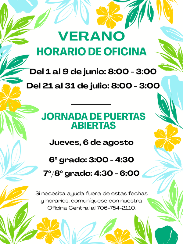 Summer Office Hours Spanish