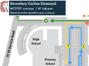 A screenshot of part of the secondary dismissal map