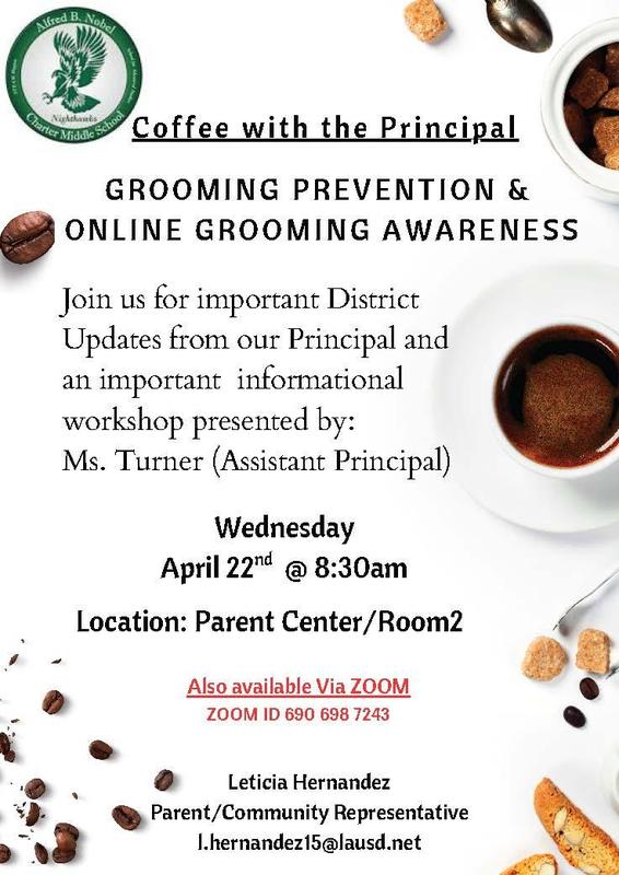 Coffee with the Principal "Grooming Prevention" Featured Photo