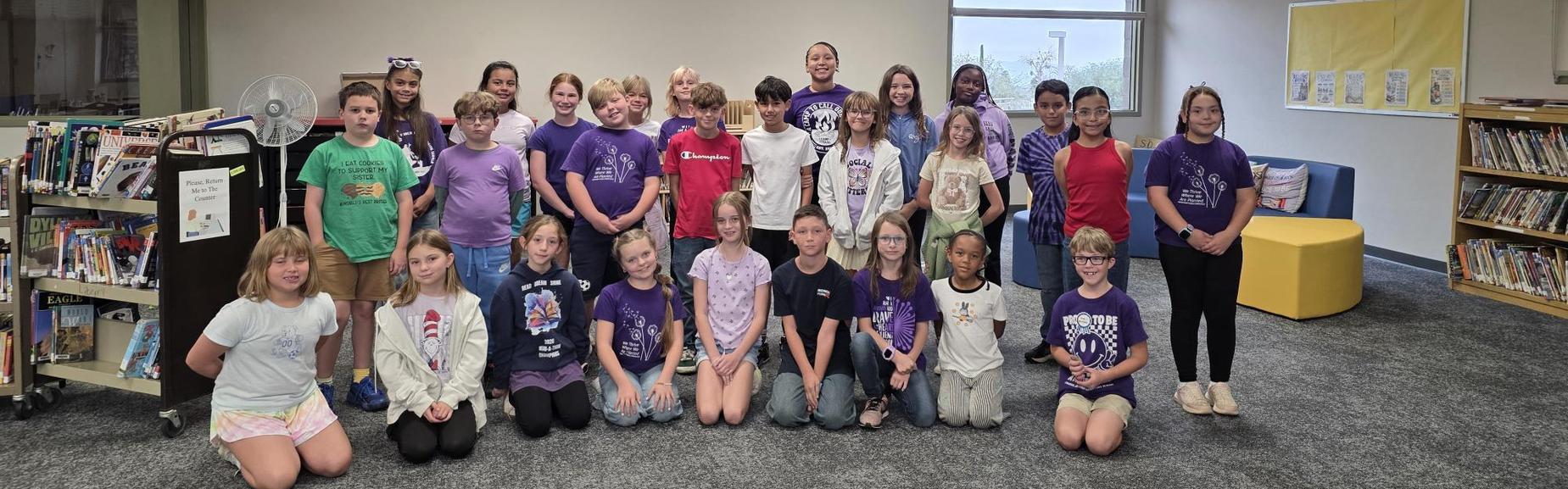 GMES purple star student amabassadors 2026-2027 group photo.