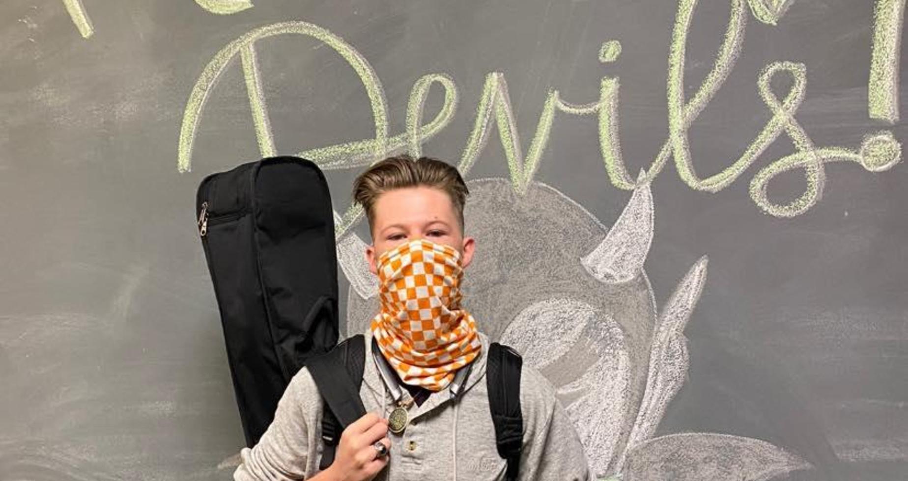 Student Masked Up