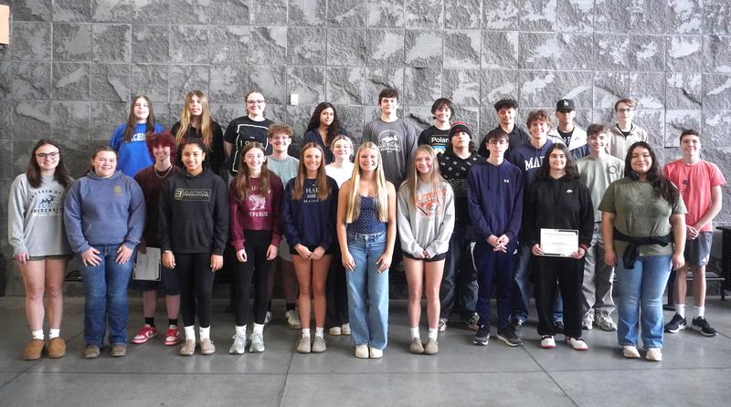 TKHS March Students of the Month are honored.