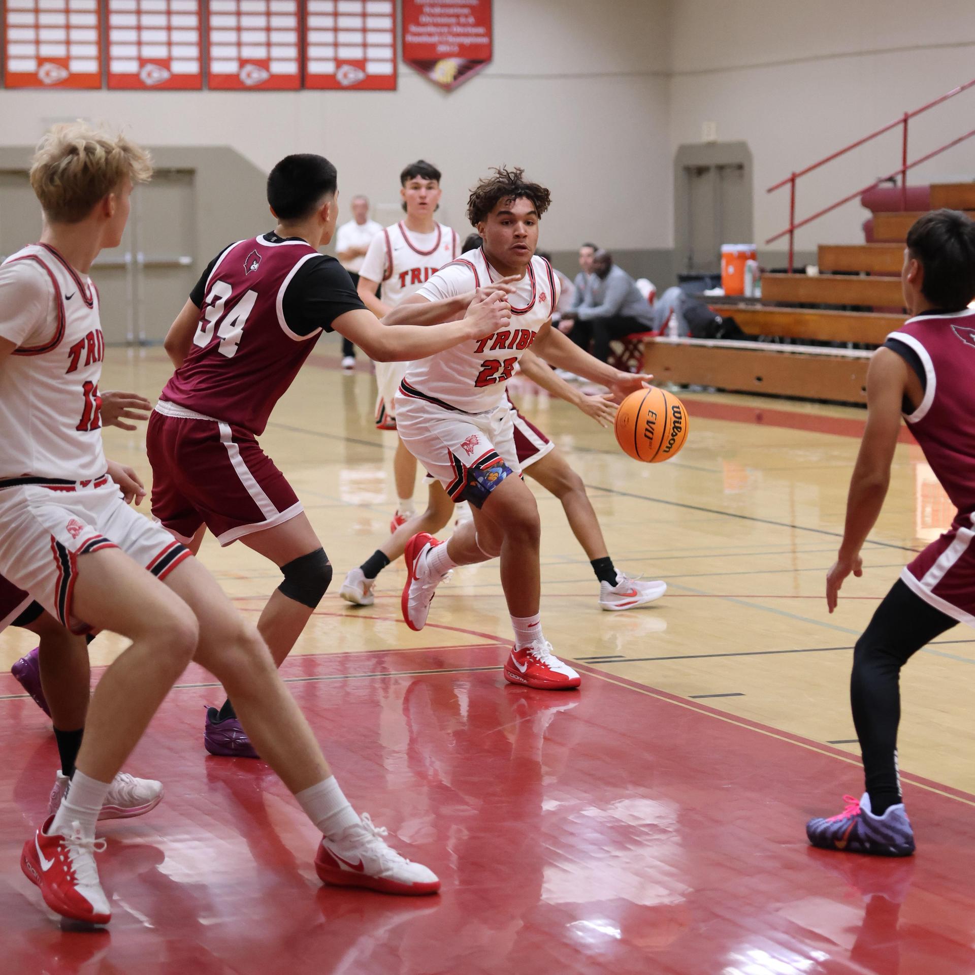 Varsity Boys Basketball playing vs. Orosi 2