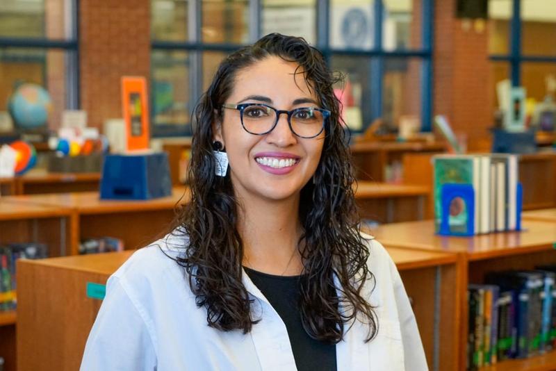 Anna Long in Terra Vista Middle School Library