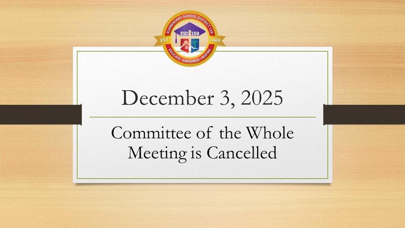 Meeting Cancellation - Committee of the Whole - Wednesday, Dec. 3, 2025