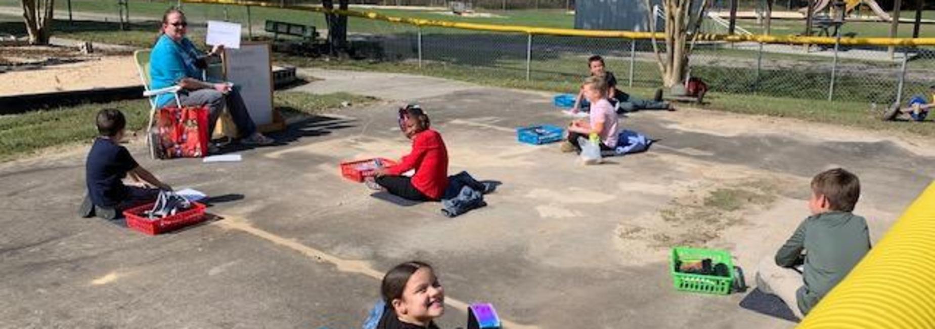 First day outside learning