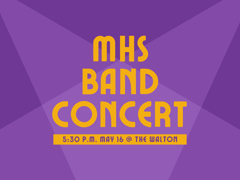 promo graphic - MHS band concert spring 2026