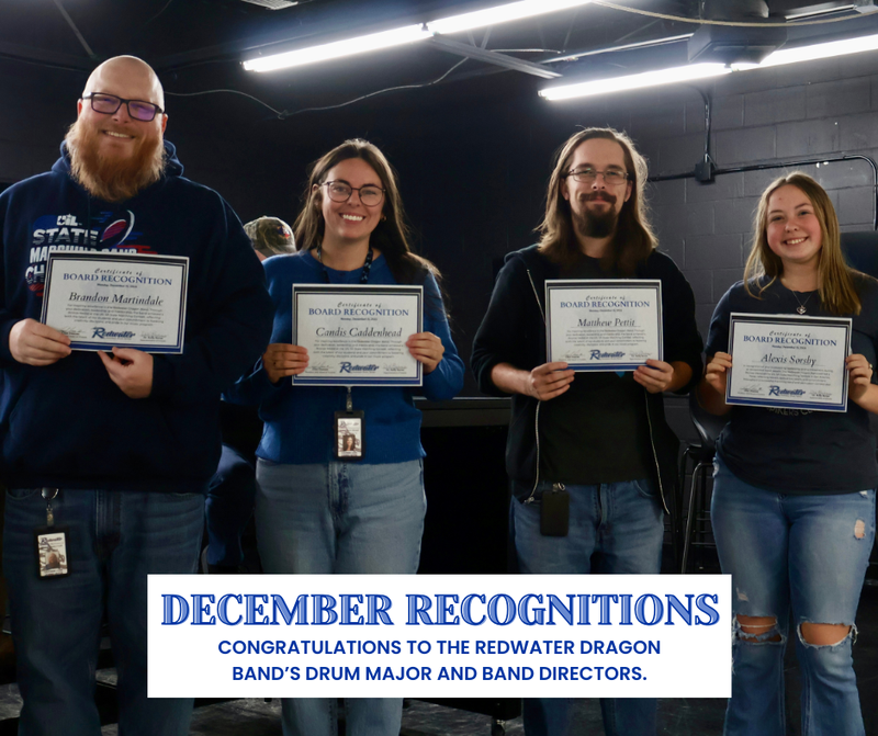 Group photos of recognized band directors and student.