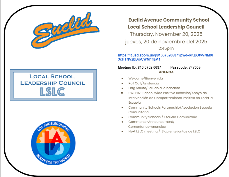 LSLC Meeting/ Junta de LSLC