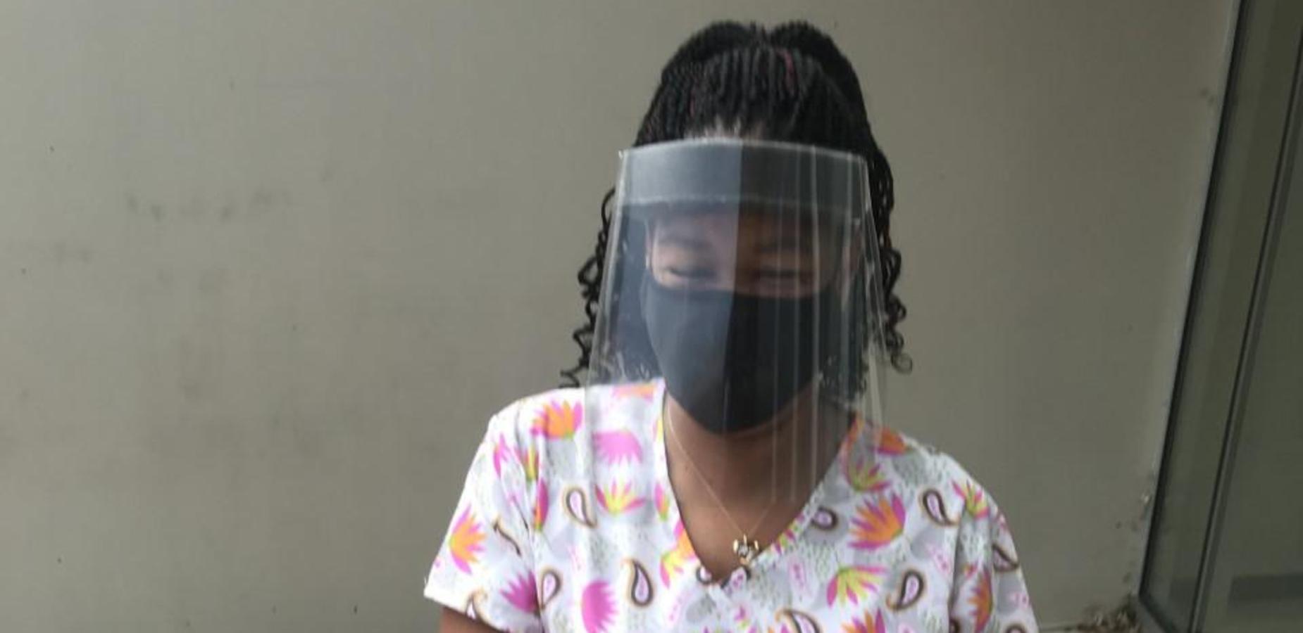 Health Professional with Face Guard