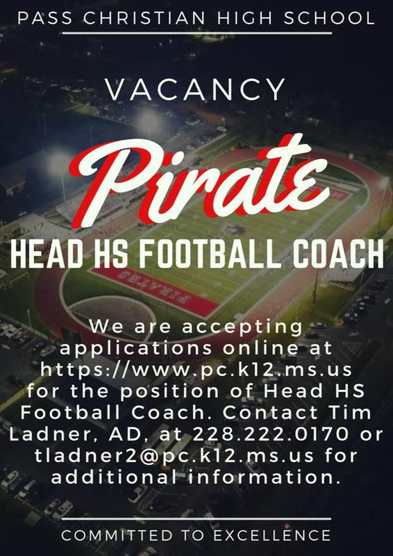 PC Football Head Coach Vacancy