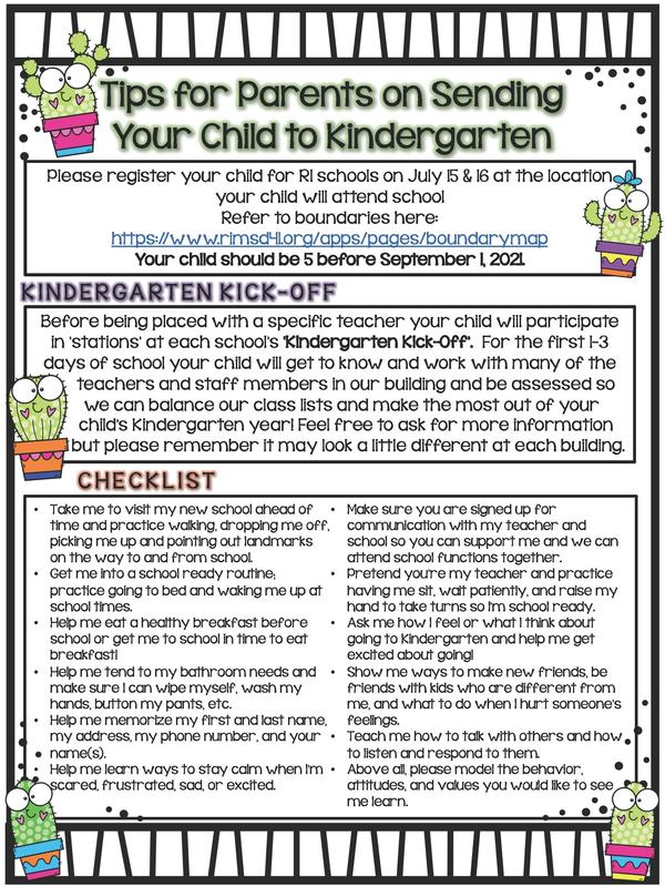 Planning for Kindergarten! Featured Photo
