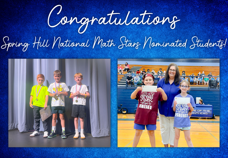 Spring Hill Recognizes National Math Star Nominees