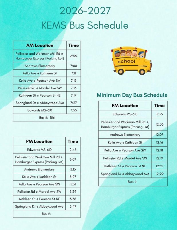 Bus schedule