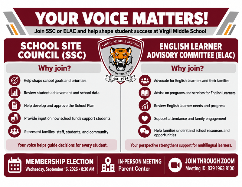ELAC SSC Parent Election 2026-2027