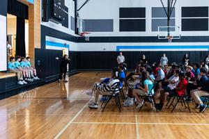 The crowd at the pep rally