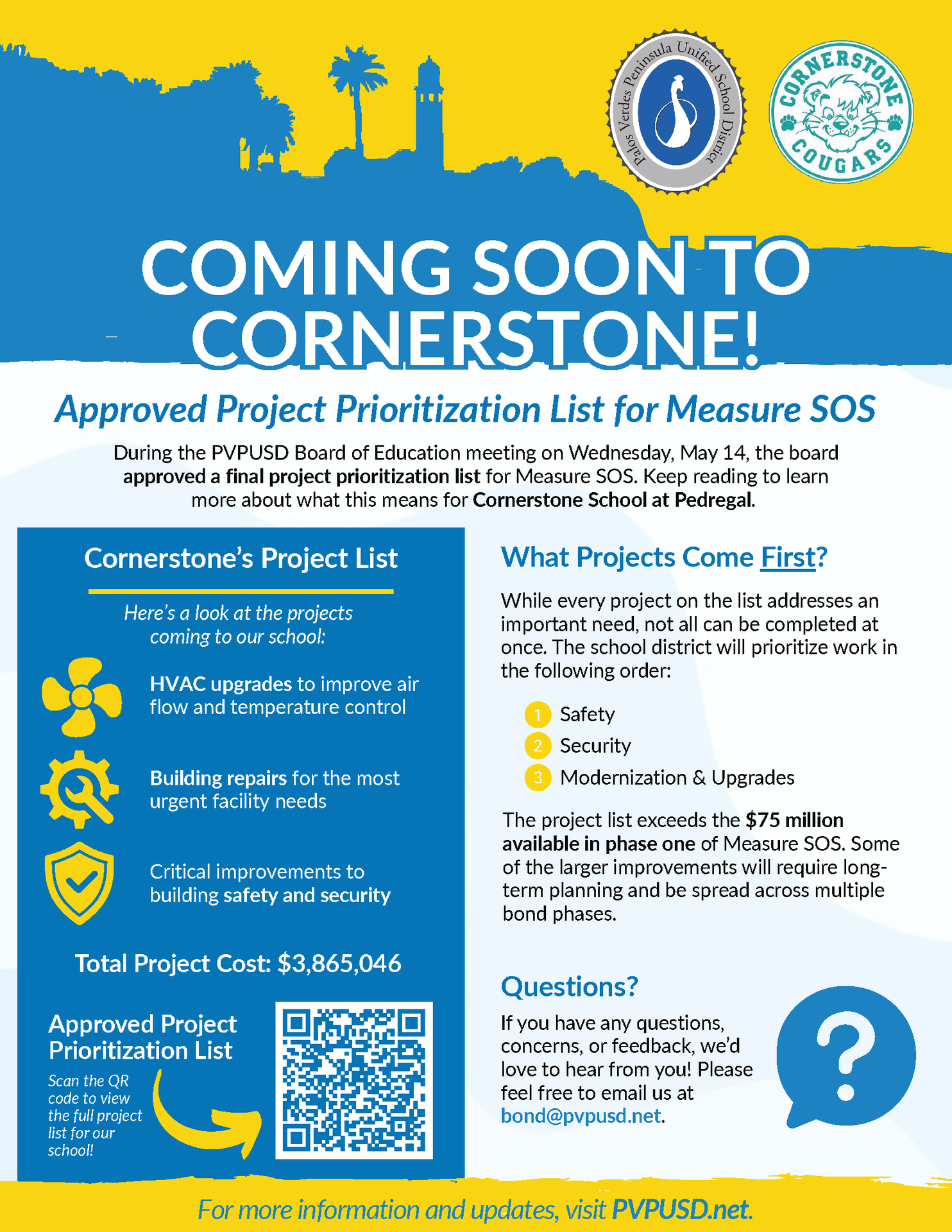 Coming Soon - Approved Project Prioritization List for Measure SOS