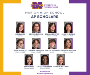 promo graphic - 2025 AP Scholars - Marion High School