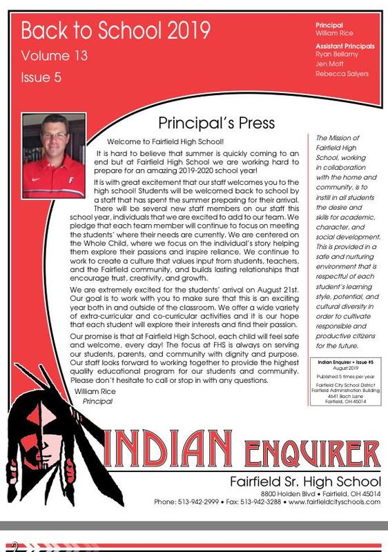 Back-to-School Edition of FHS Indian Enquirer Now Online Featured Photo