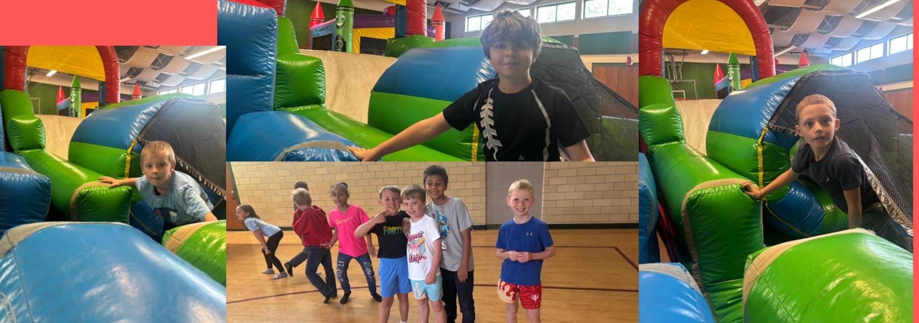 MES students enjoy inflatables to celebrate end of SOLs