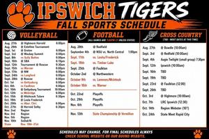Tigers Fall Sports Schedule