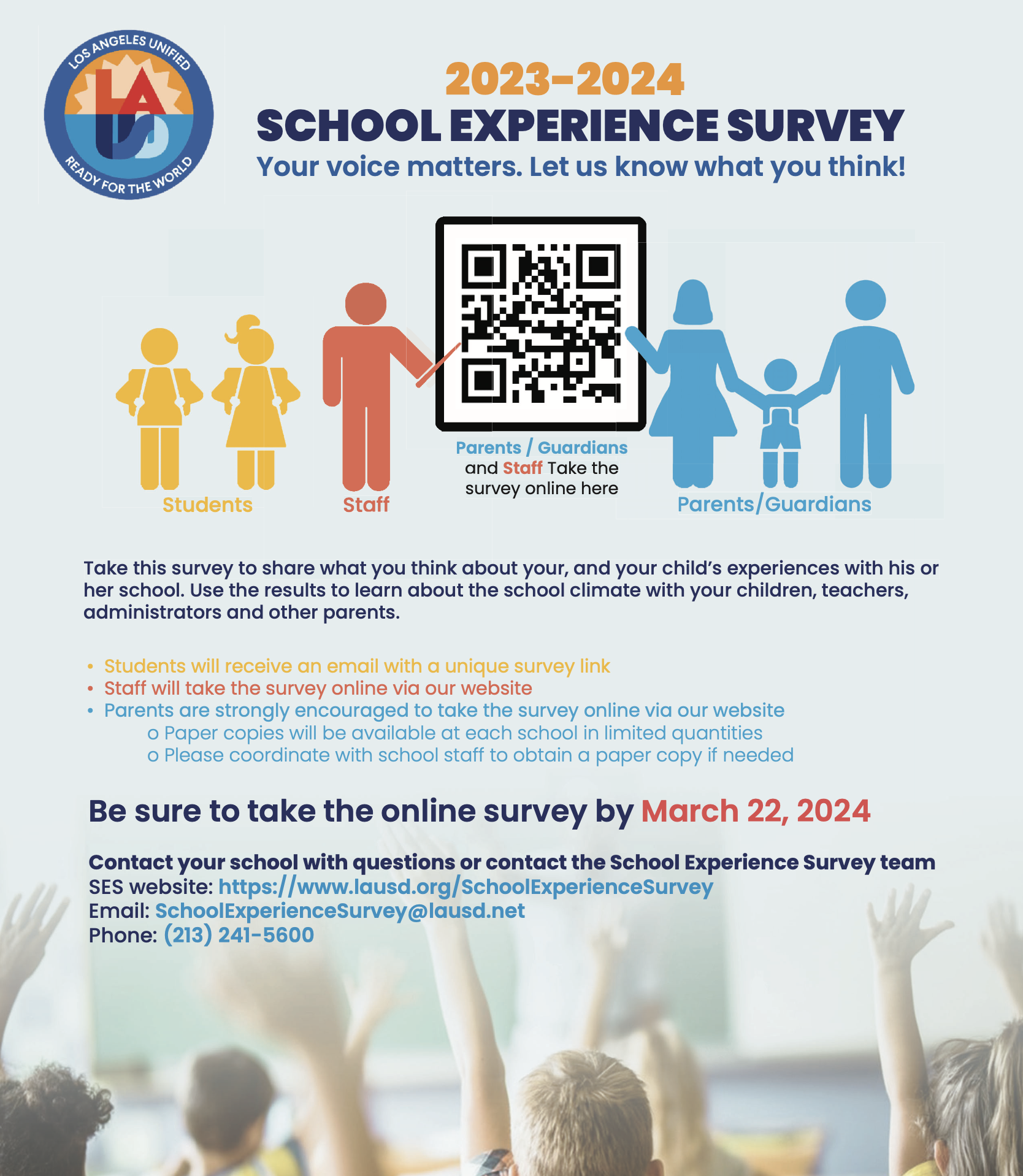 The lausd school experience survey is here central high school tri