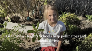 Photograph of a student in the garden